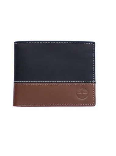 [全新3摺] Timberland Men's Hunter Color-Block Wallet - Black/ Deep Brown